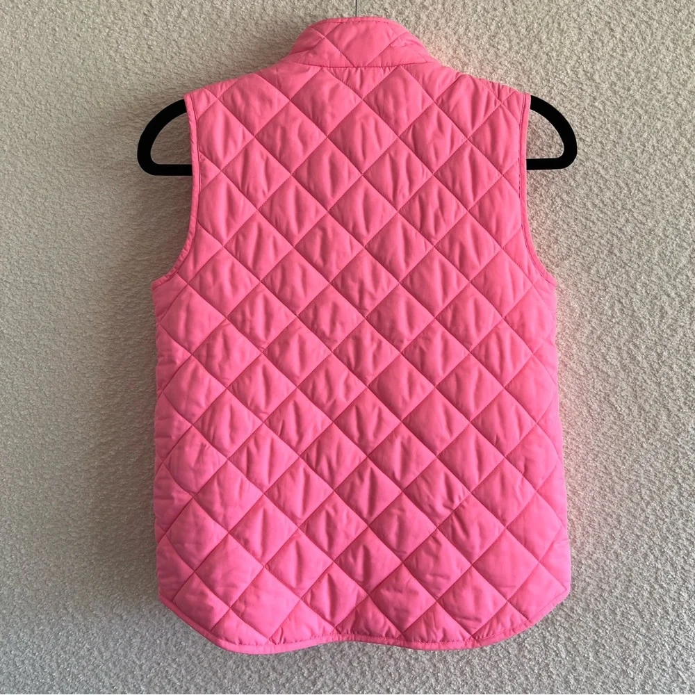 Crewcuts‎ Girls Kids Quilted Puffer Vest Bright Pink Zipper Size 12
